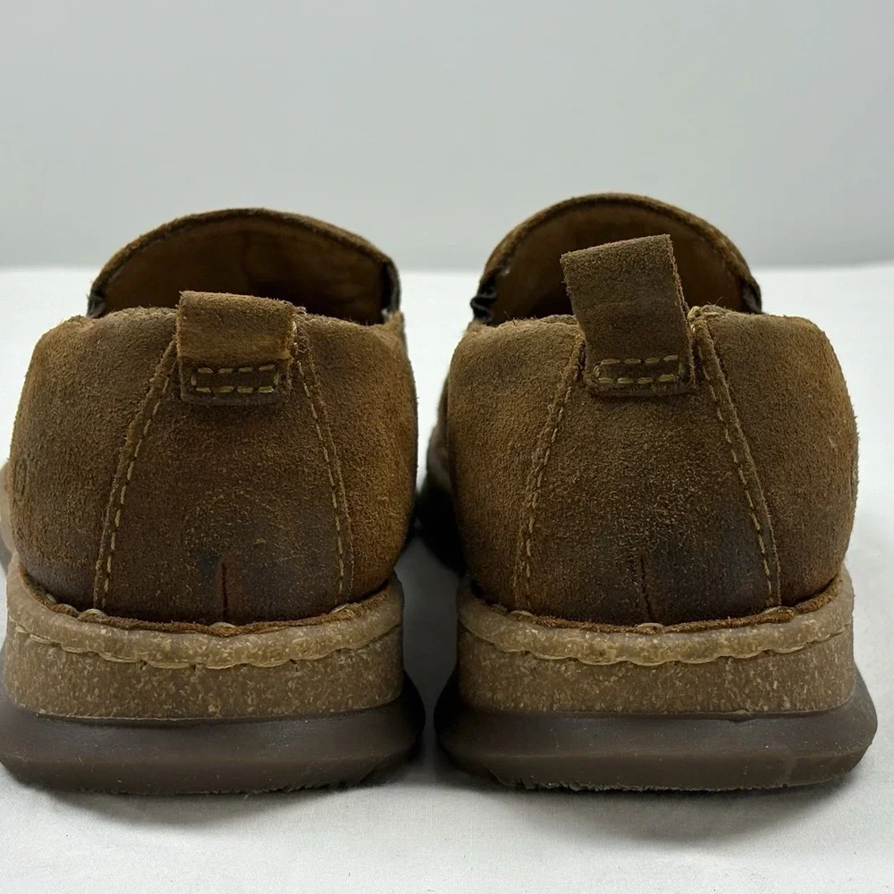 Born 8.5 Bryson Brown Distressed Suede Slip-On Casual Shoes Mens 8.5M EUC